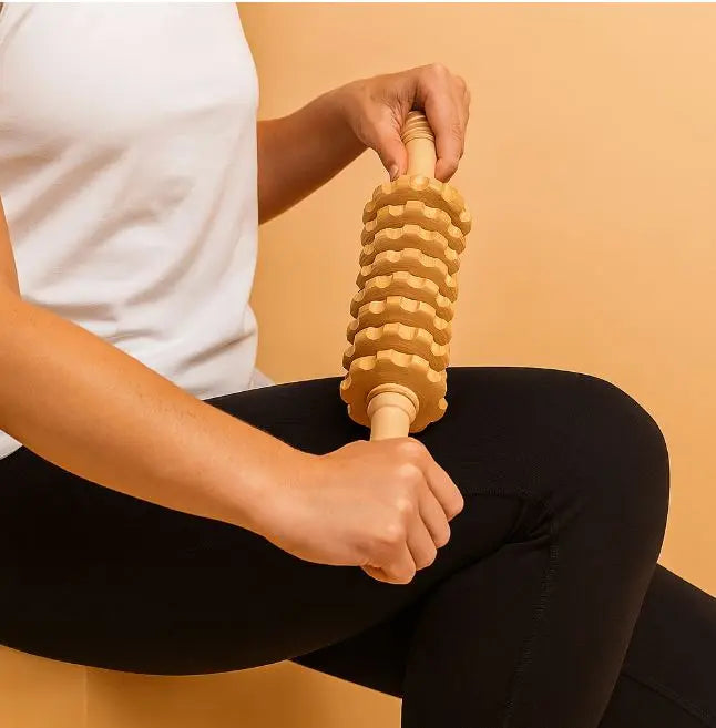 Rouleau massage bois – NomadeCare Roll drainant naturel NomadeCare