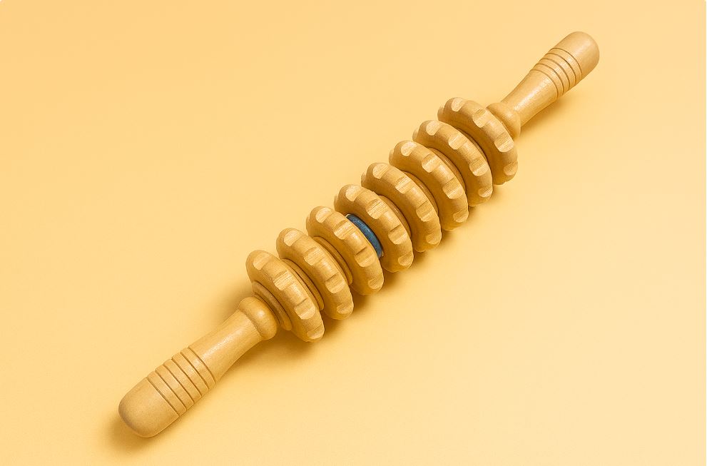Rouleau massage bois – NomadeCare Roll drainant naturel NomadeCare