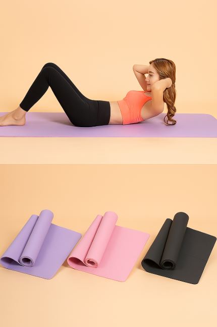 NomadeCare EVA – Tapis de yoga antidérapant 4 mm en mousse haute densité NomadeCare