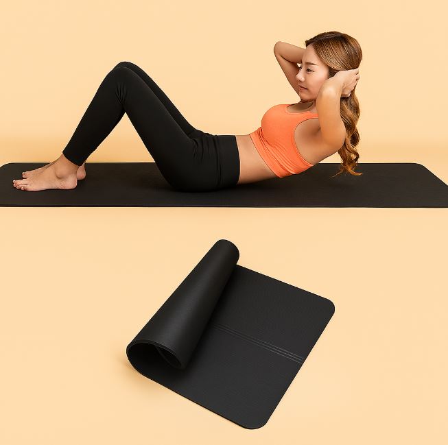 NomadeCare EVA – Tapis de yoga antidérapant 4 mm en mousse haute densité NomadeCare