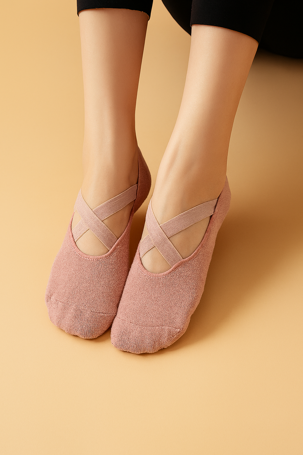 NomadeCare Calm – Chaussettes invisibles en coton antidérapant pour Pilates NomadeCare
