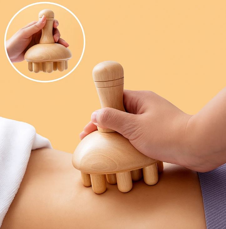 NomadeCare Mushroom – Outil de Massage Manuel en Bois en Forme de Champignon NomadeCare