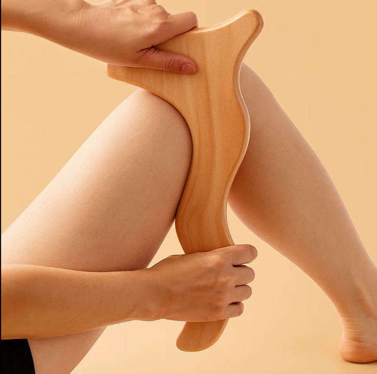 NomadeCare Paddle – Outil de Drainage Lymphatique en Bois Naturel NomadeCare
