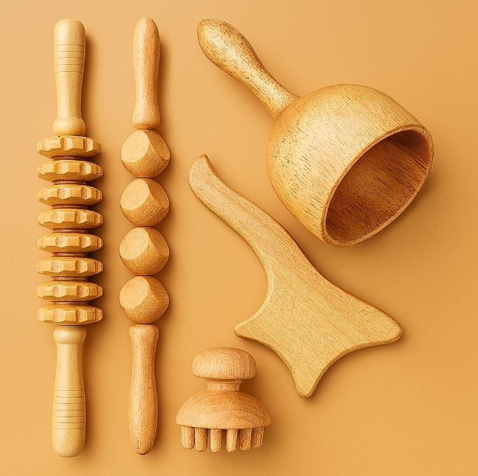 NomadeCare Sculpt – Kit de Maderothérapie en Bois Naturel NomadeCare