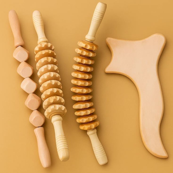 NomadeCare Sculpt – Kit de Maderothérapie en Bois Naturel NomadeCare