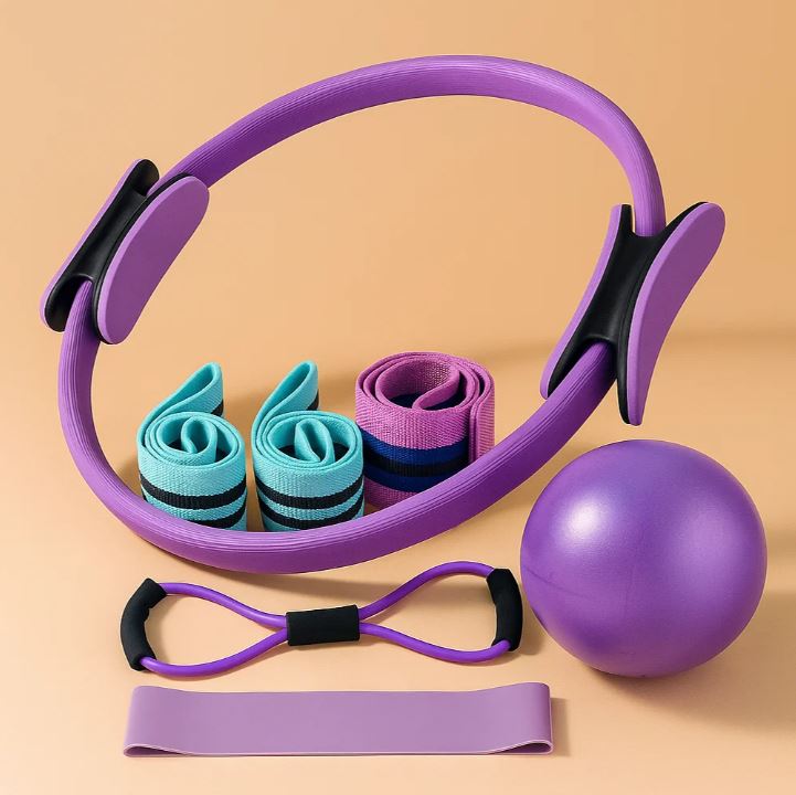 NomadeCare Complete – Set Pilates 11 pièces avec anneau, balles et bandes NomadeCare