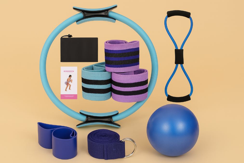 NomadeCare Complete – Set Pilates 11 pièces avec anneau, balles et bandes NomadeCare