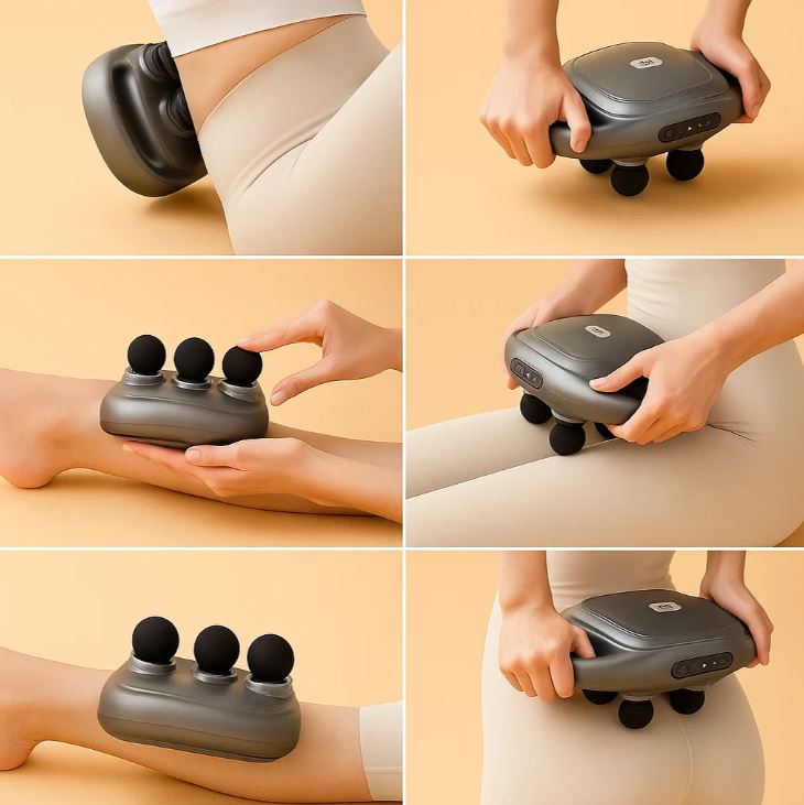 NomadeCare Power – Pistolet de massage 6 têtes haute fréquence NomadeCare