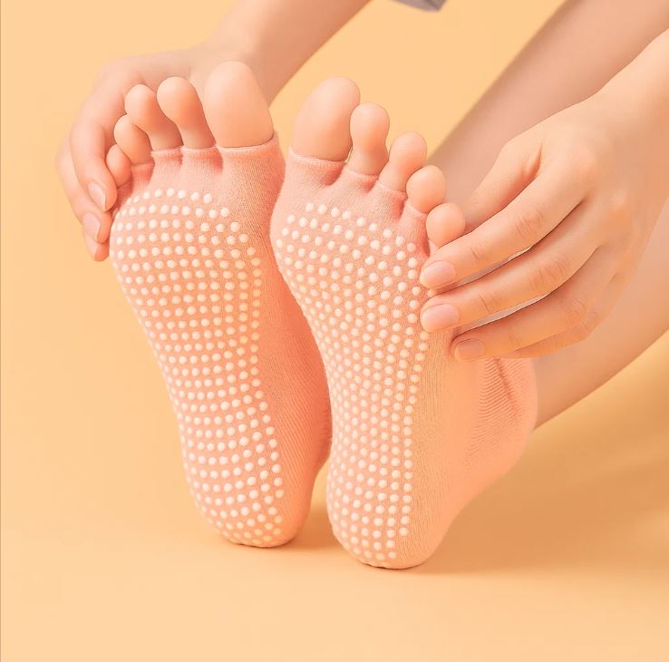 NomadeCare FiveToe – Chaussettes 5 doigts sans talon antidérapantes NomadeCare