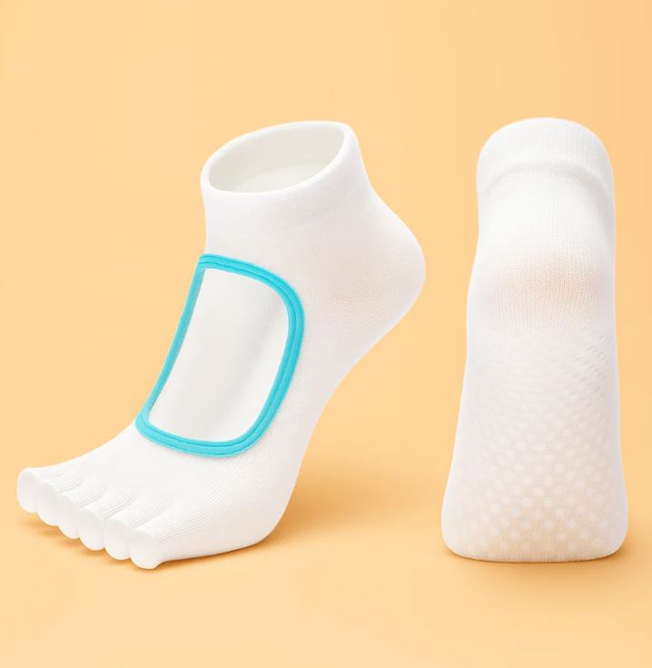 NomadeCare FiveToe – Chaussettes 5 doigts sans talon antidérapantes NomadeCare
