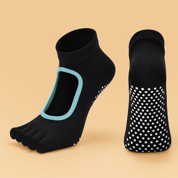 NomadeCare FiveToe – Chaussettes 5 doigts sans talon antidérapantes NomadeCare