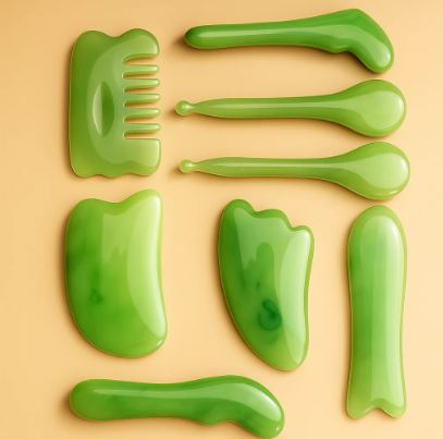 NomadeCare Natural – Set Gua Sha en résine visage et corps NomadeCare