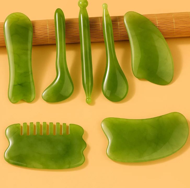 NomadeCare Natural – Set Gua Sha en résine visage et corps NomadeCare