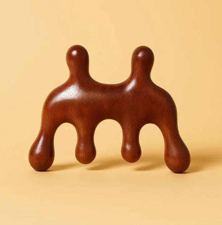 NomadeCare Meridian – Peigne de massage en bois stimulant méridiens
