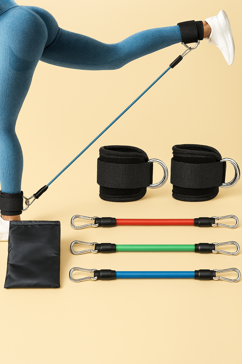 NomadeCare Secure – Sangles de cheville pour bandes de résistance NomadeCare