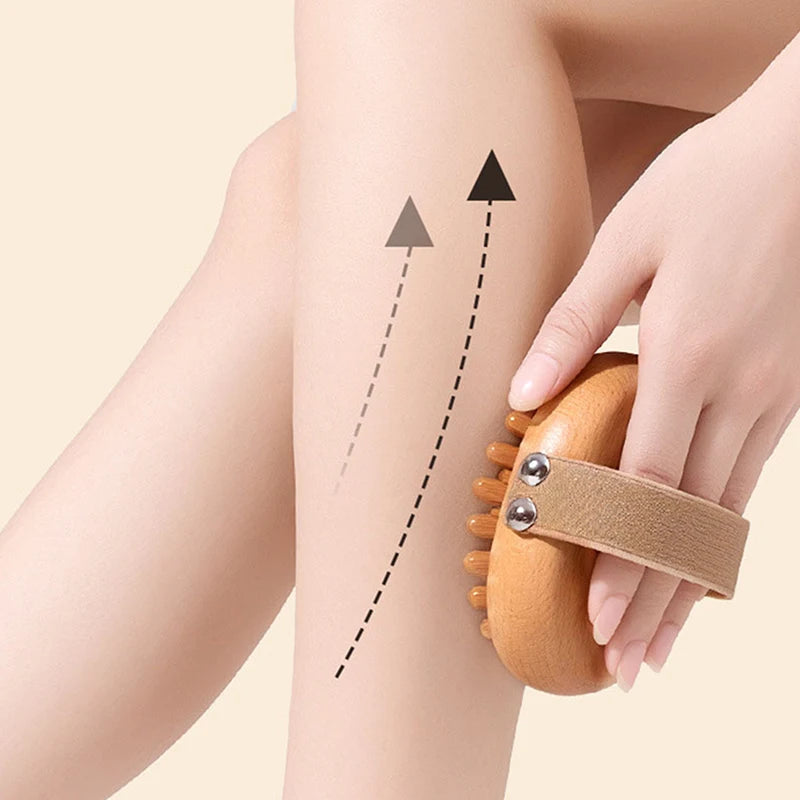 NomadeCare Paddle – outil drainage lymphatique  en Bois Naturel NomadeCare