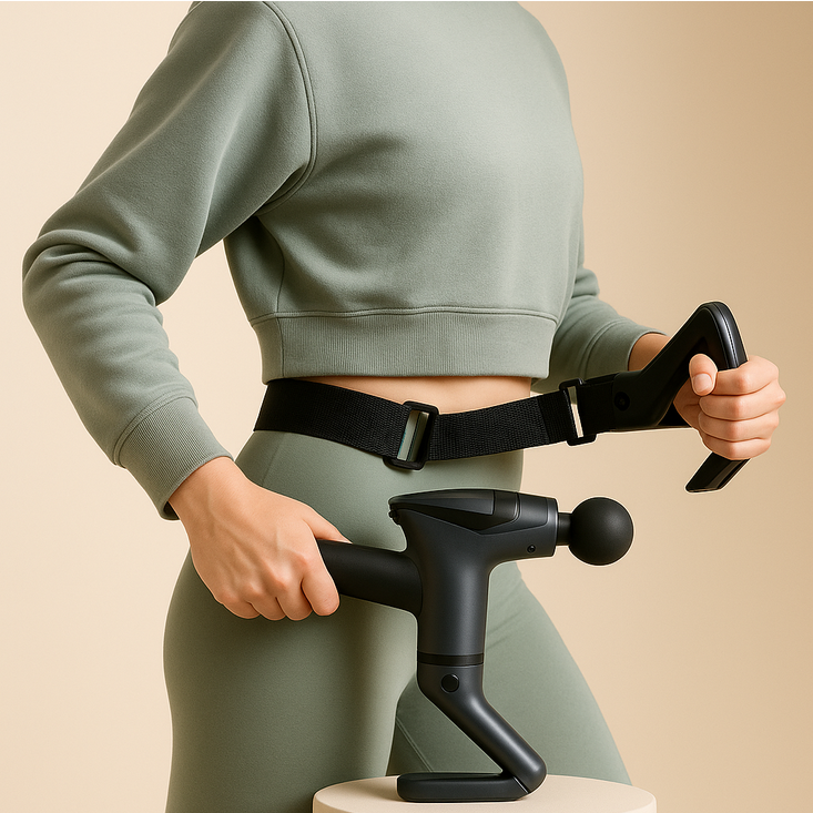NomadeCare DeepFlex — Pistolet de Massage Électrique à Longue Poignée NomadeCare