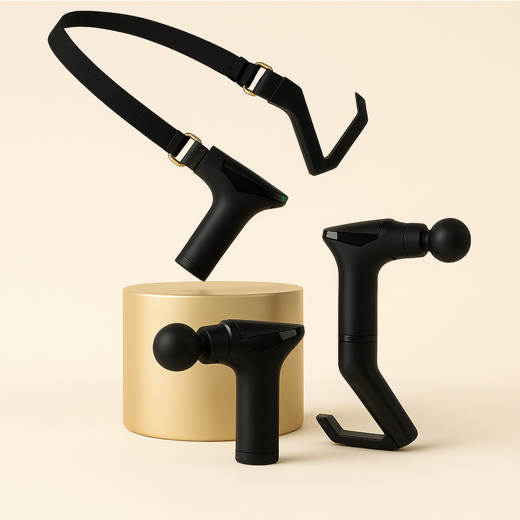 NomadeCare DeepFlex — Pistolet de Massage Électrique à Longue Poignée NomadeCare