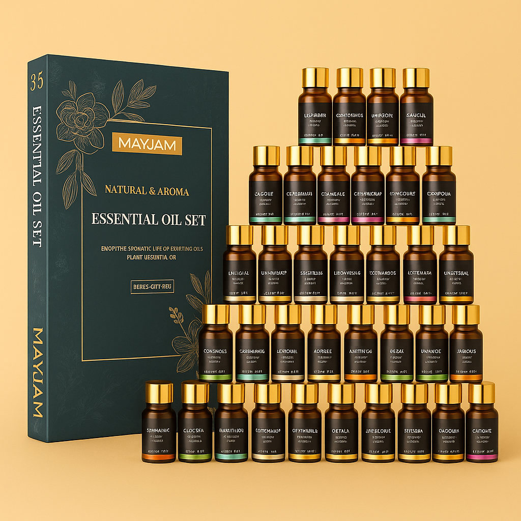 NomadeCare Essences – Coffret 35 Huiles Essentielles Premium NomadeCare